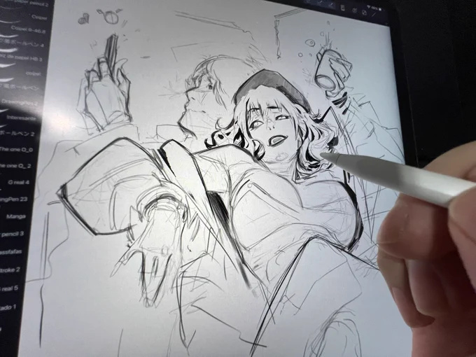 Anis and the commander after a long day. 
#NIKKE #fanart #sketch 