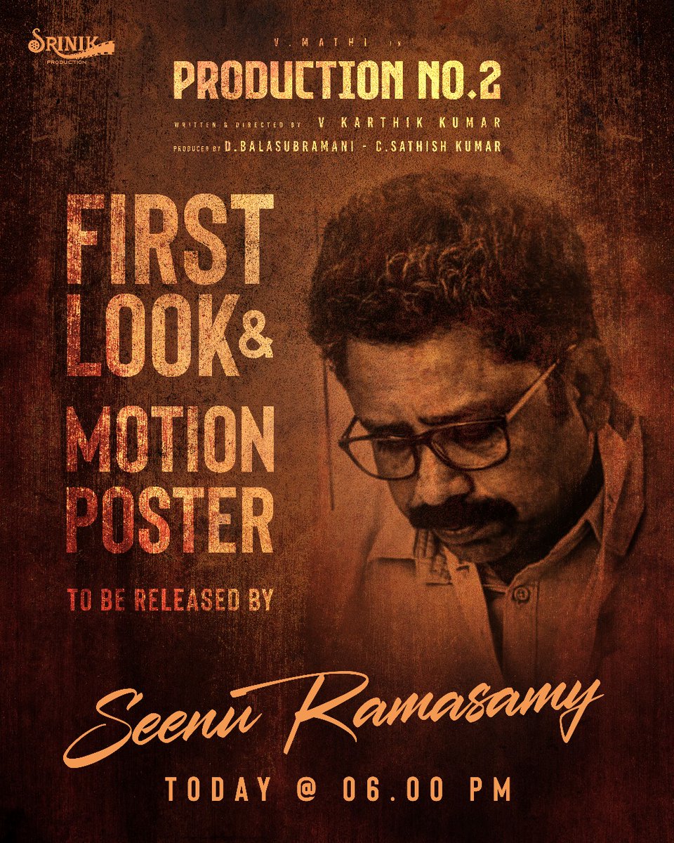 Srinik Production (@srinik_prod) on Twitter photo Our dynamic Production No: 2.... First look and motion Poster to be revealed by <a href="/seenuramasamy/">Seenu Ramasamy</a>
<a href="/Srinik_Prod/">Srinik Production</a> <a href="/sathish1686/">sathishkumar</a> <a href="/MathiyalaganV9/">Mathiyalagan V</a> <a href="/vkkwriter/">கதாசிரியர் கே கே</a> <a href="/franklinrchrd/">franklin richard</a>
<a href="/vanithavijayku1/">Vanitha</a> <a href="/ShritaRao/">Shrrita Rao 🦋</a> <a href="/teamaimpr/">Team AIM</a> <a href="/itsselvaa/">Selvaa</a> <a href="/umapathyraja/">Umapathy Raja</a> Our dynamic Production No: 2.... First look and motion Poster to be revealed by <a href="/seenuramasamy/">Seenu Ramasamy</a>
<a href="/Srinik_Prod/">Srinik Production</a> <a href="/sathish1686/">sathishkumar</a> <a href="/MathiyalaganV9/">Mathiyalagan V</a> <a href="/vkkwriter/">கதாசிரியர் கே கே</a> <a href="/franklinrchrd/">franklin richard</a>
<a href="/vanithavijayku1/">Vanitha</a> <a href="/ShritaRao/">Shrrita Rao 🦋</a> <a href="/teamaimpr/">Team AIM</a> <a href="/itsselvaa/">Selvaa</a> <a href="/umapathyraja/">Umapathy Raja</a>