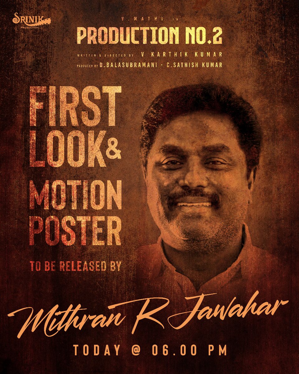 Srinik Production (@srinik_prod) on Twitter photo Our dynamic Production No: 2.... First look and motion Poster to be revealed by <a href="/MithranRJawahar/">Mithran R Jawahar</a>
<a href="/Srinik_Prod/">Srinik Production</a> <a href="/sathish1686/">sathishkumar</a> <a href="/MathiyalaganV9/">Mathiyalagan V</a> <a href="/vkkwriter/">கதாசிரியர் கே கே</a> <a href="/franklinrchrd/">franklin richard</a>
<a href="/vanithavijayku1/">Vanitha</a> <a href="/ShritaRao/">Shrrita Rao 🦋</a> <a href="/teamaimpr/">Team AIM</a> <a href="/itsselvaa/">Selvaa</a> <a href="/umapathyraja/">Umapathy Raja</a> Our dynamic Production No: 2.... First look and motion Poster to be revealed by <a href="/MithranRJawahar/">Mithran R Jawahar</a>
<a href="/Srinik_Prod/">Srinik Production</a> <a href="/sathish1686/">sathishkumar</a> <a href="/MathiyalaganV9/">Mathiyalagan V</a> <a href="/vkkwriter/">கதாசிரியர் கே கே</a> <a href="/franklinrchrd/">franklin richard</a>
<a href="/vanithavijayku1/">Vanitha</a> <a href="/ShritaRao/">Shrrita Rao 🦋</a> <a href="/teamaimpr/">Team AIM</a> <a href="/itsselvaa/">Selvaa</a> <a href="/umapathyraja/">Umapathy Raja</a>