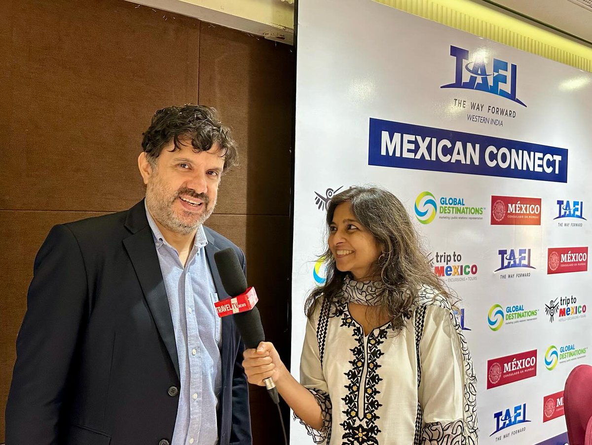 ConsulMexMumbai's tweet photo. We were thrilled to talk to Mumbai's travel industry about the amazing destinations Mexico offers to Indian travelers. 🇮🇳🇲🇽 We also shared exciting updates like @AeropuertoTulum and @TrenMayaMX
Big thanks to @TAFI_TWEETS and @TripToMexico for a fantastic #MexicoConnect event! https://t.co/VLe81stUrq