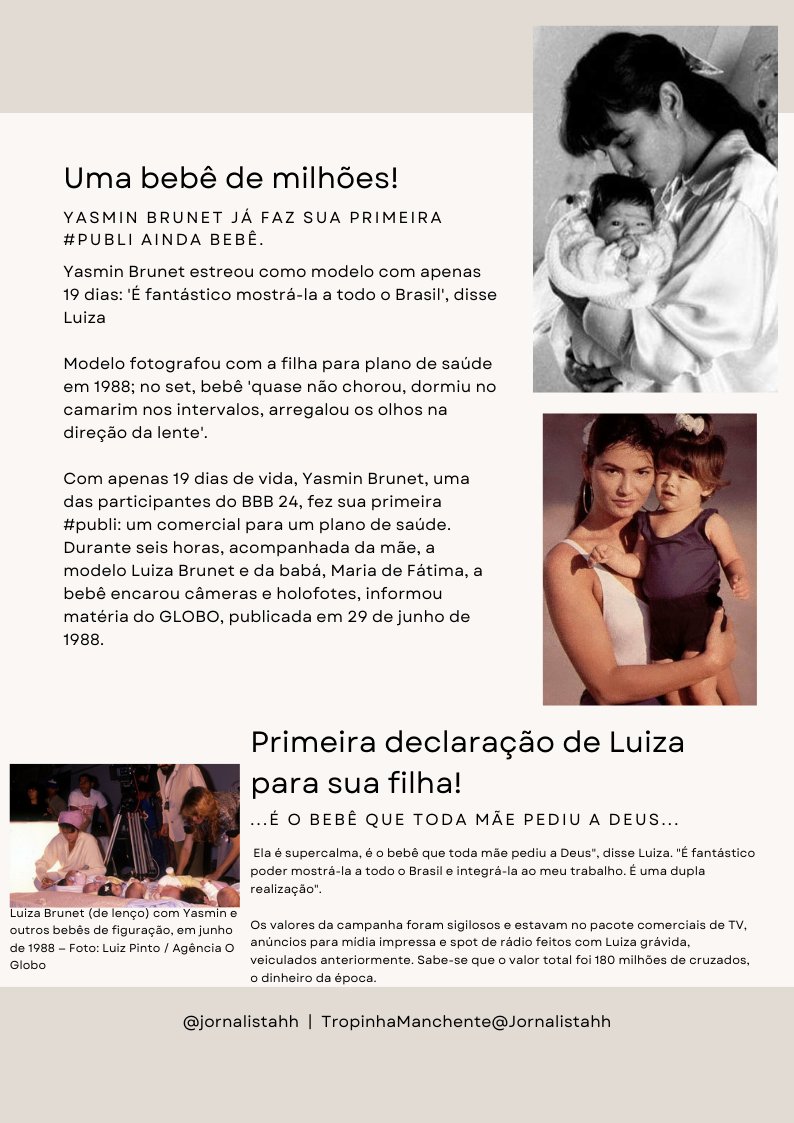 Jornalistahh's tweet photo. 🚨...🐚📰🗞. Edição, edição... especial tropinha!!! Nossa homenagem para uma sereia que por aqui passou e nos encantou loirinha @Yasminbrunet1...Felicidades! Nós te amamos!!! 🐚Parte 1
#felicidades
#yasmin
#yasbru
#jornal
#tropinha🐚 https://t.co/qEwRLDQplY