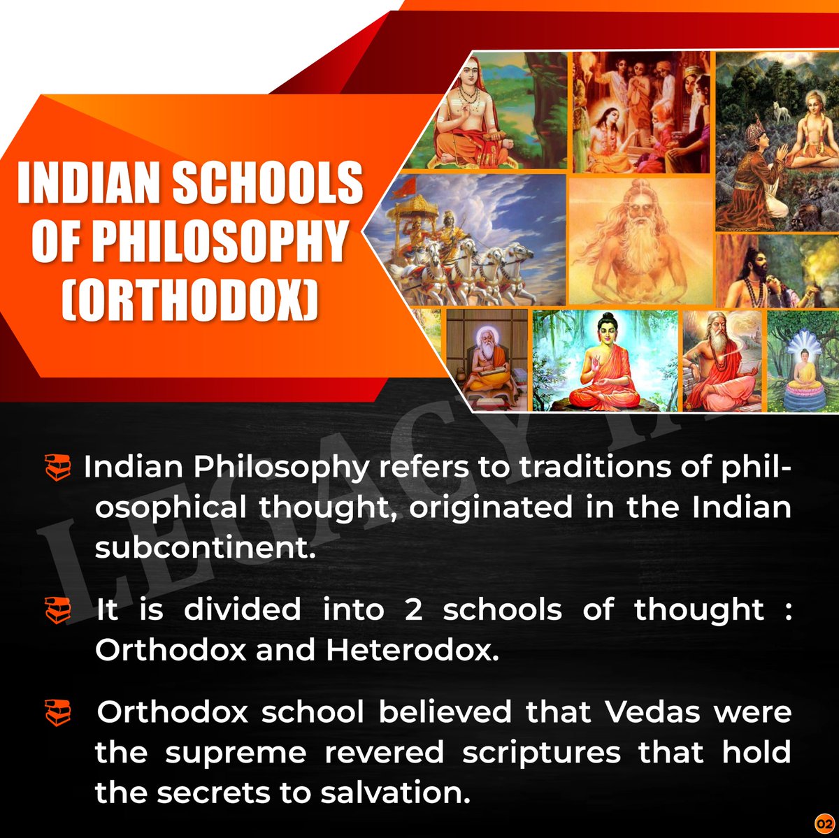 Legacy_ias's tweet photo. Indian Schools Of Philosophy ( Orthodox )
#Indianphilosophy #orthodoxschools #philosophyschool #samkhyaschool #yogaschool #nyayaschool #acienthistory https://t.co/STuXo9IBEL