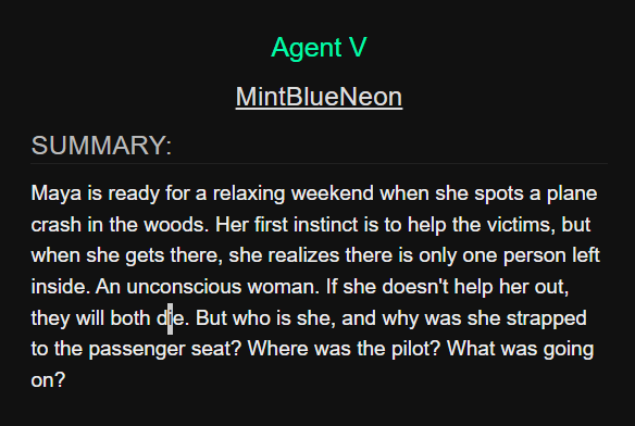 MintBlueNeon's tweet photo. It's been 84 years. But here we go with a new story (for the moment, don't kill me)
It's called #AgentV
https://t.co/9KdEJ1o4GA #station19 https://t.co/V3K1g3PWQt