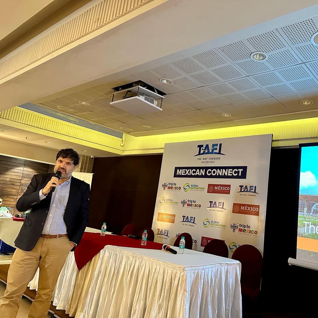 ConsulMexMumbai's tweet photo. We were thrilled to talk to Mumbai's travel industry about the amazing destinations Mexico offers to Indian travelers. 🇮🇳🇲🇽 We also shared exciting updates like @AeropuertoTulum and @TrenMayaMX
Big thanks to @TAFI_TWEETS and @TripToMexico for a fantastic #MexicoConnect event! https://t.co/VLe81stUrq