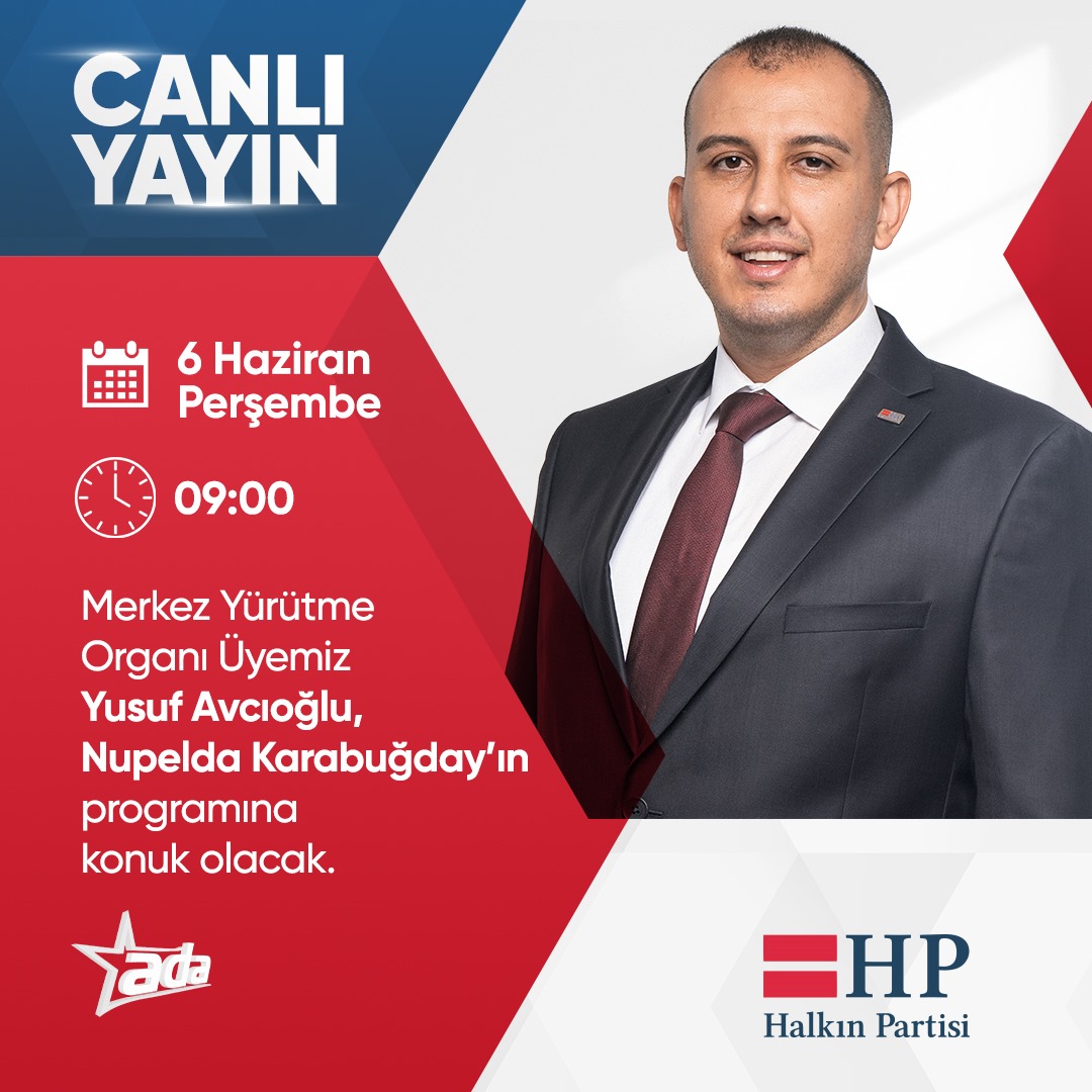 Saat 09:00'da Ada TV'de, Nupelda Karabuğday 'ın programına konuk olacağım, ilgi duyanları bekleriz. 😊
🗓 6 Haziran 2024
⏰ 09:00
📍 Ada TV