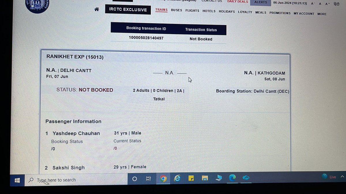 hackerview25's tweet image. Ticket not booked but amount deducted….what actions are req to get amount back in such scenerio?
@IRCTCofficial @RailMinIndia @RailwaySeva