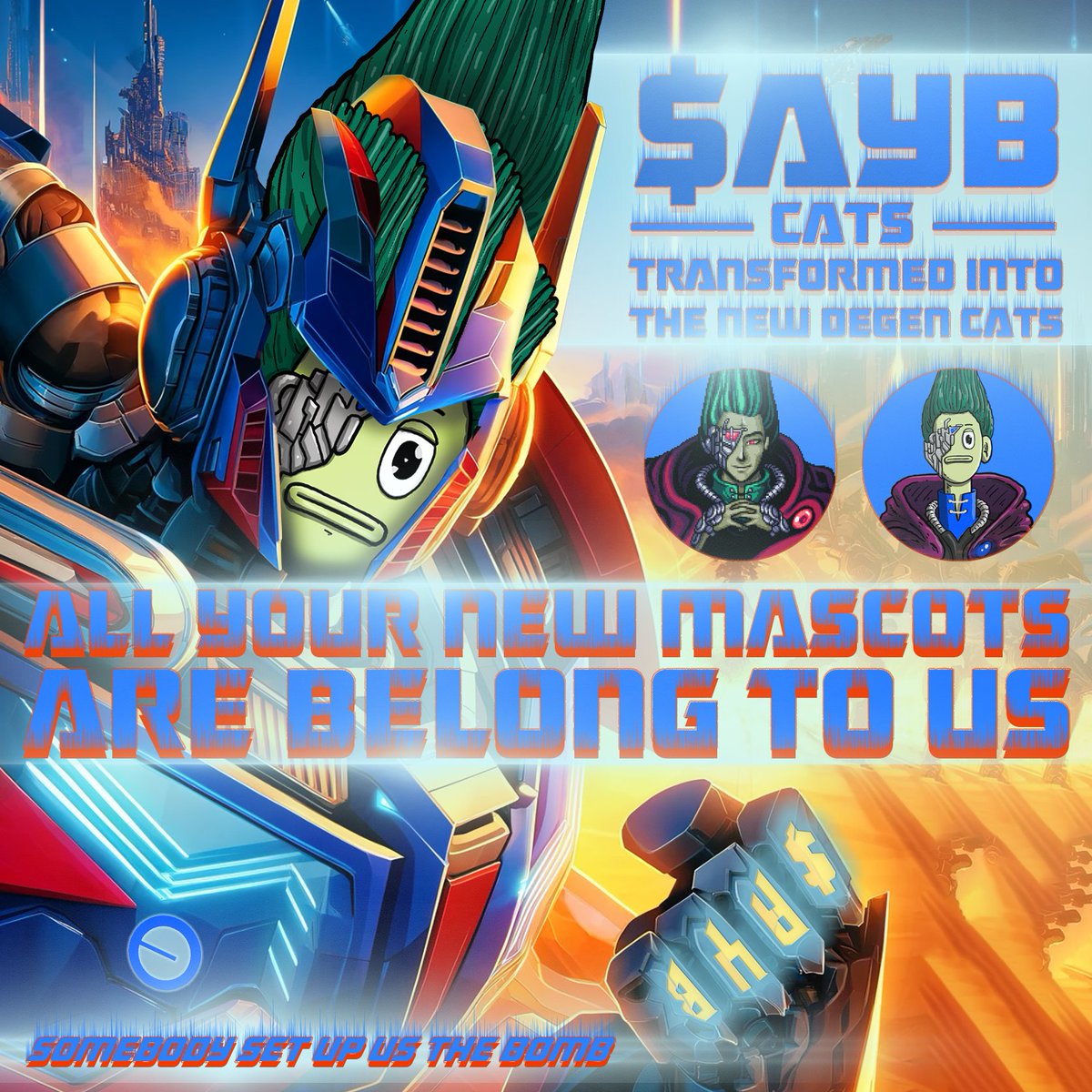 NoYoReMo's tweet photo. Who the hell is CATS and what's next for @AllYourBase_AYB | $AYB?

https://t.co/tH1kJuIXK6 https://t.co/sycuCvCRUa