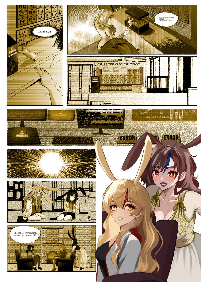 BLuxProd's tweet photo. Alguna vez se han preguntado como fue que Elly termino con esas orejas de conejo? Bueno, aqui la historia

🎨 - @SoftToast7 

#comic https://t.co/9eFqGPw55p