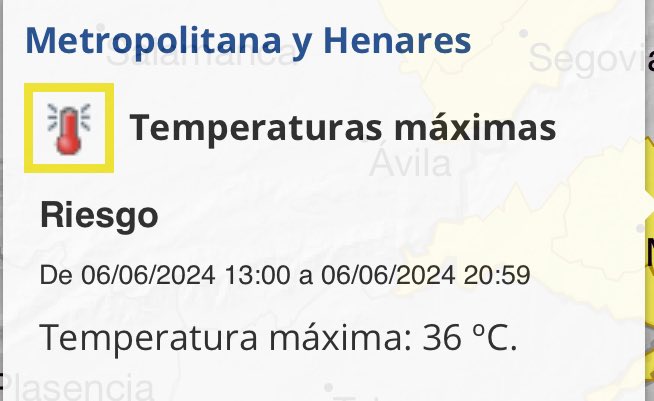 AvIlustracion's tweet photo. Buenos días. 21° en el @BarrioDelPilarM @avipenagrande . Noche de calor que anticipa un día de #calor y #calima. @AEMET_Madrid activa el #avisoAmarillo ⚠️🟡 (36° previstos hoy). ‼️ OJO también a la posibilidad de #amagos #tormentosos hoy y a posibles #reventones secos. https://t.co/WQEQZ0ZGED