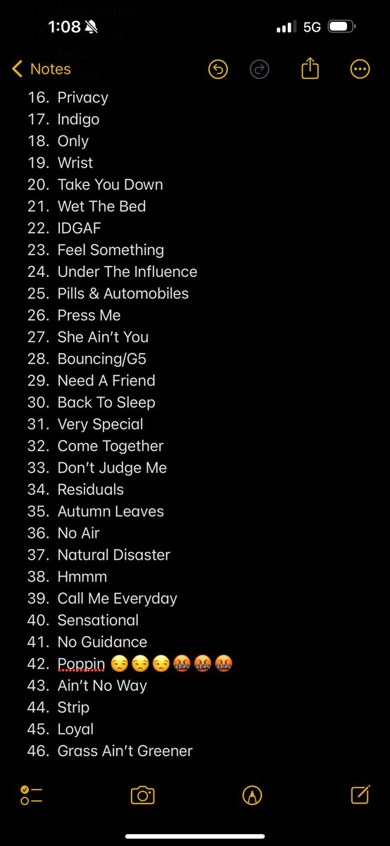 _its_robbean2's tweet photo. Here’s the setlist don’t say I  ain’t never gave y’all nothing. ❤️ https://t.co/67zJCYwCpH