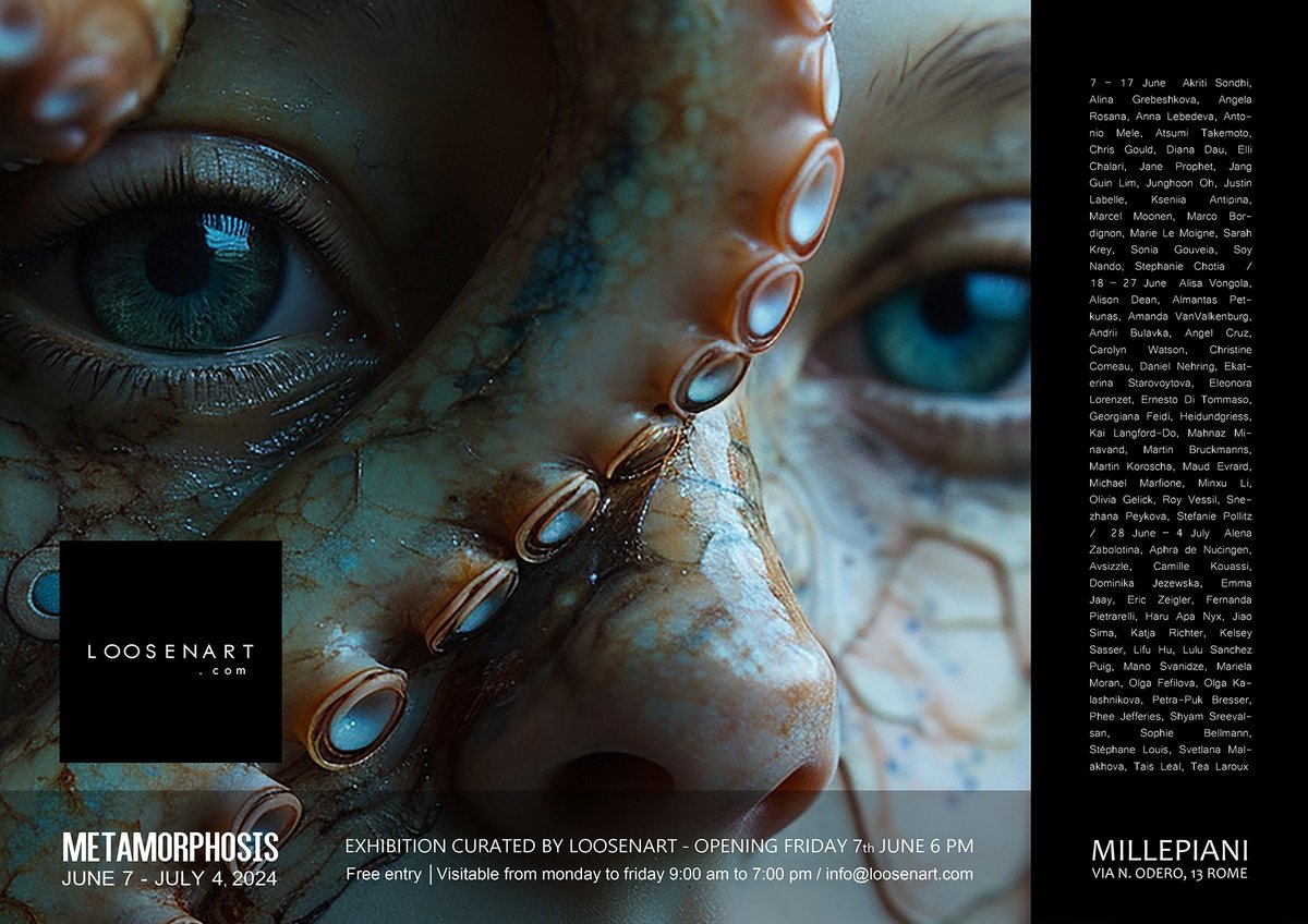 LoosenArt's tweet photo. METAMORPHOSIS
Foto, Video and Digital Visual Exhibition
Opening Tomorrow 👈 Don't miss it!
Facebook Event 👉 https://t.co/xFlFDmg3k0
—
https://t.co/jje1X10GZT https://t.co/f6x1xkLpmP