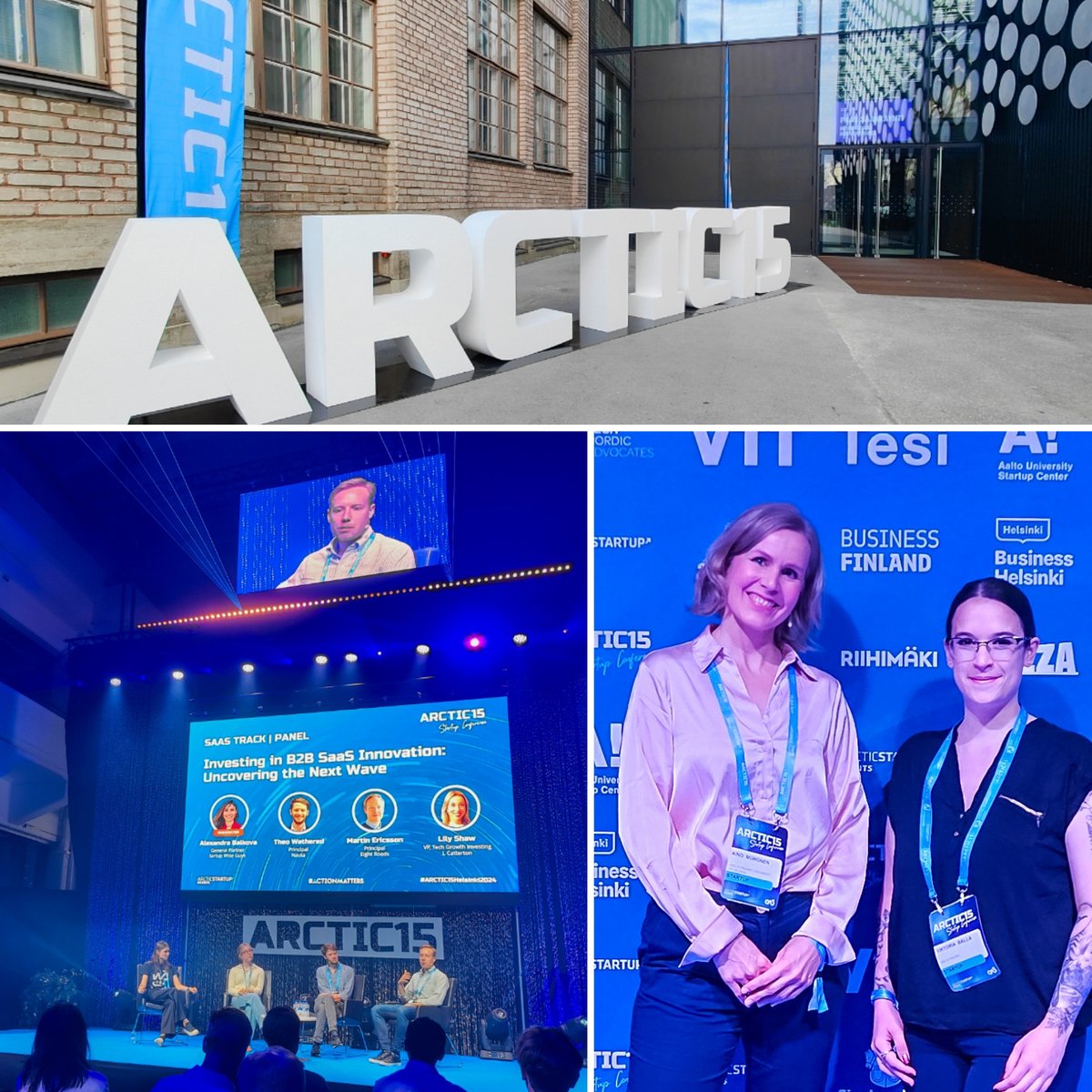 Greetings from Day 1 at <a href="/arctic15/">Arctic15</a> ! Let's meet and learn from each other! Aino Elina Muhonen Viktória Balla #researchtobusiness