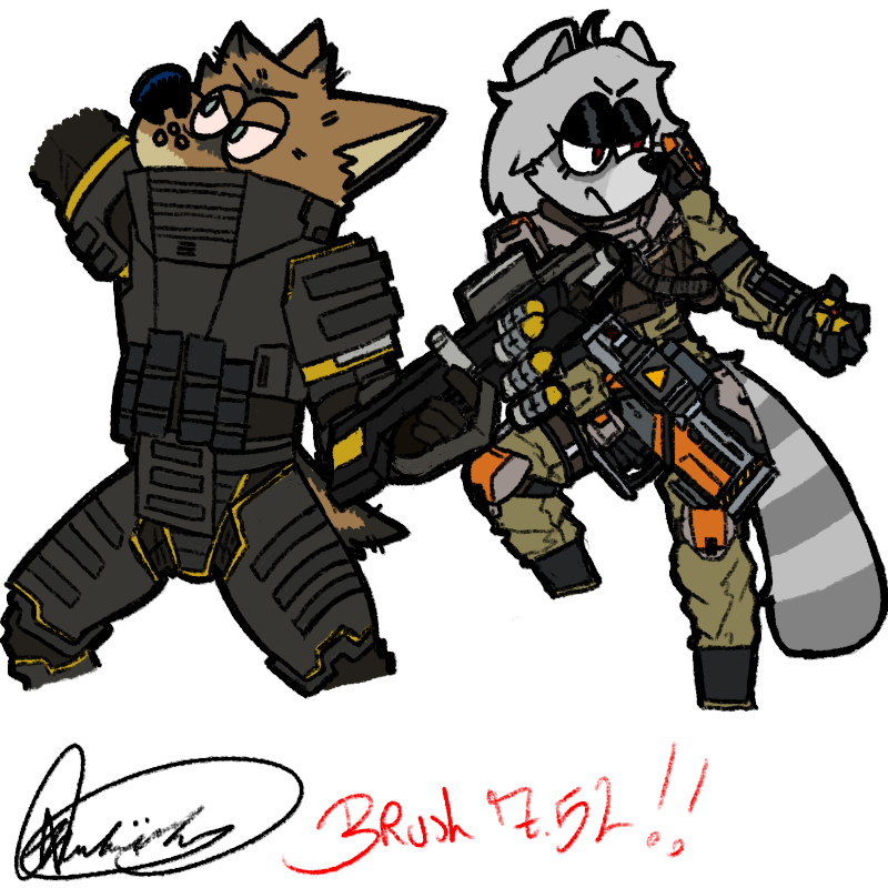 GrimDraws's tweet photo. #Helldivers #Helldivers2 #furry #art #coyote #raccoon #furryart #DigitalArt #gay https://t.co/eScoI0EREv