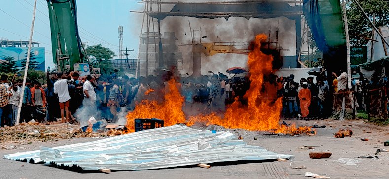 রাজৈরে উচ্ছেদ অভিযান পরিচালনার সময় ম্যাজিস্ট্রেট অবরুদ্ধ