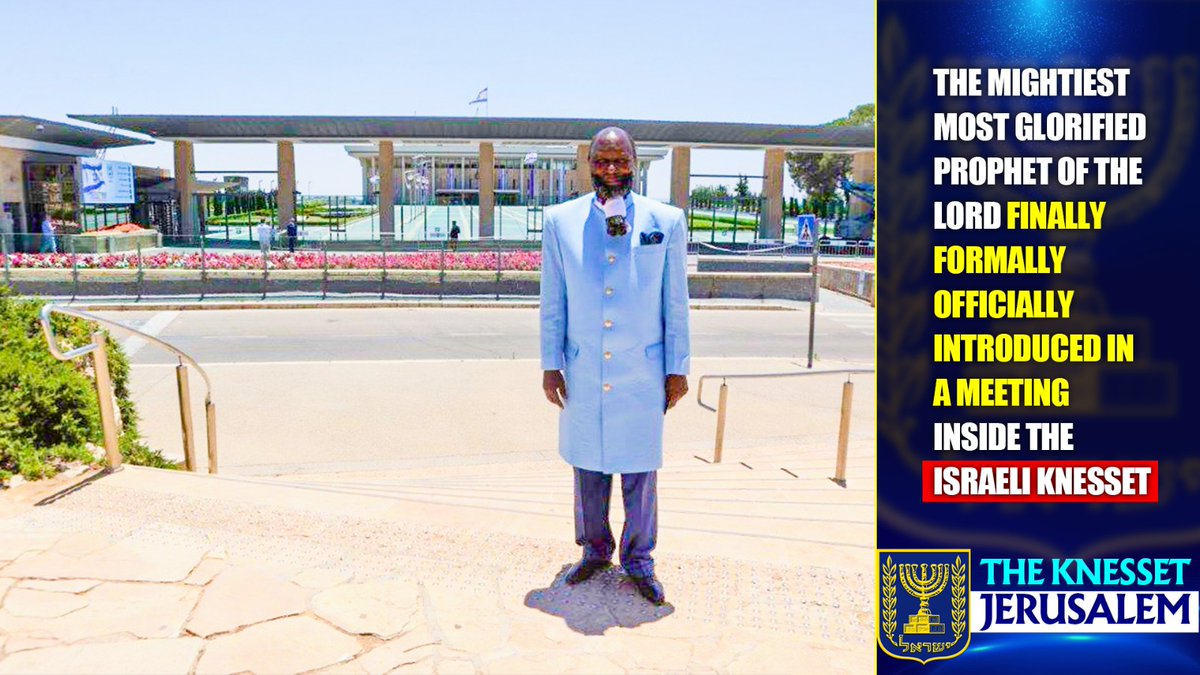 Prophet_DrOwuor's tweet photo. THE MIGHTIEST PROPHETS OF THE LORD FINALLY INTRODUCED IN ISRAELI KNESSET.

In a landmark move of heaven introducing THE PROPHET to #Israel, this happened, 
#TheProphetInIsrael #PrepareTheWay https://t.co/WPbtxzcwcL