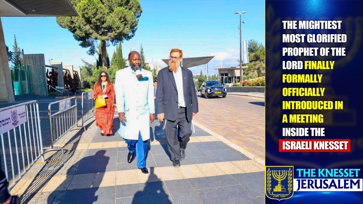 Prophet_DrOwuor's tweet photo. THE MIGHTIEST PROPHETS OF THE LORD FINALLY INTRODUCED IN ISRAELI KNESSET.

In a landmark move of heaven introducing THE PROPHET to #Israel, this happened, 
#TheProphetInIsrael #PrepareTheWay https://t.co/WPbtxzcwcL