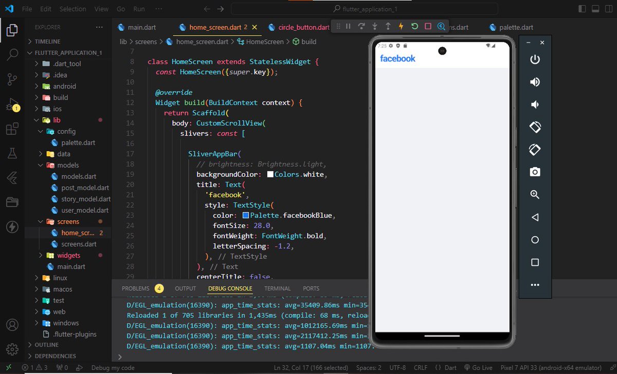 For this week I'll be cloning Facebook UI using #Flutter
I was just setting up the environment
#AppDevelopment #Flutter #LearningJourney  
#LearnInPublic 
#100DaysOfCode