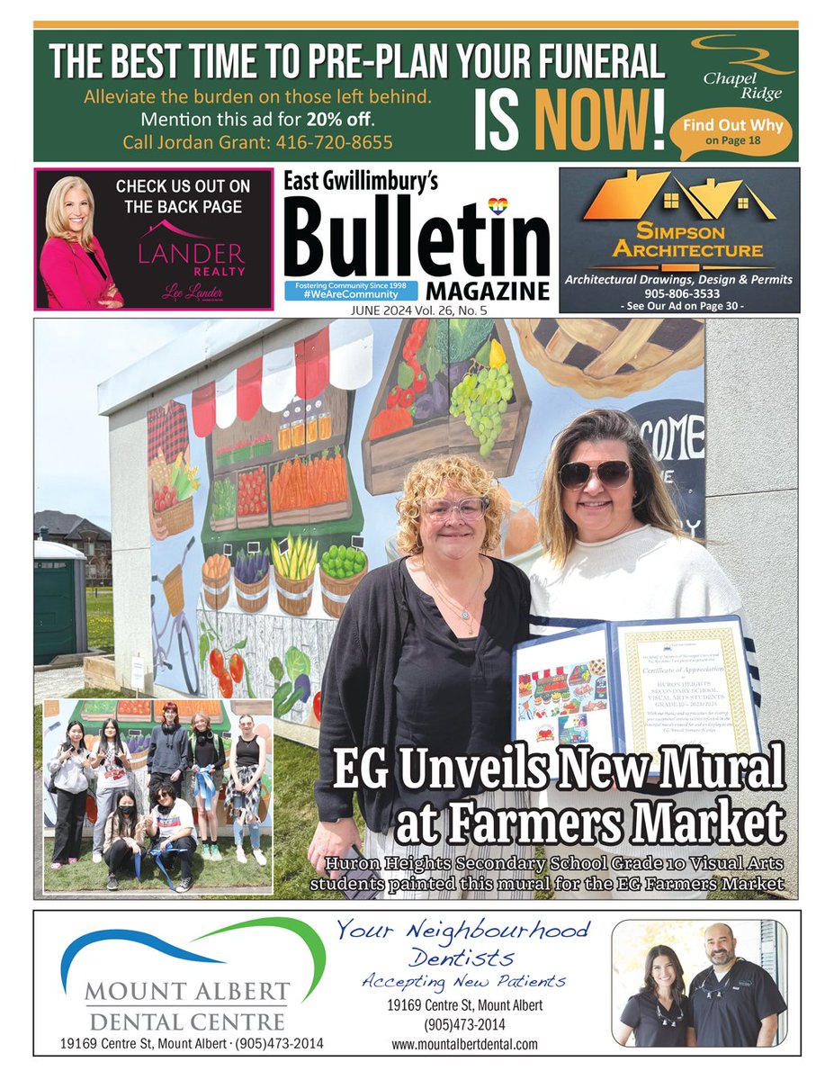 The June edition of East Gwillimbury's Bulletin Magazine is IN THE MAIL now across EG! Can't wait? You can read the digital version in its entirety here: indd.adobe.com/view/7c414483-…