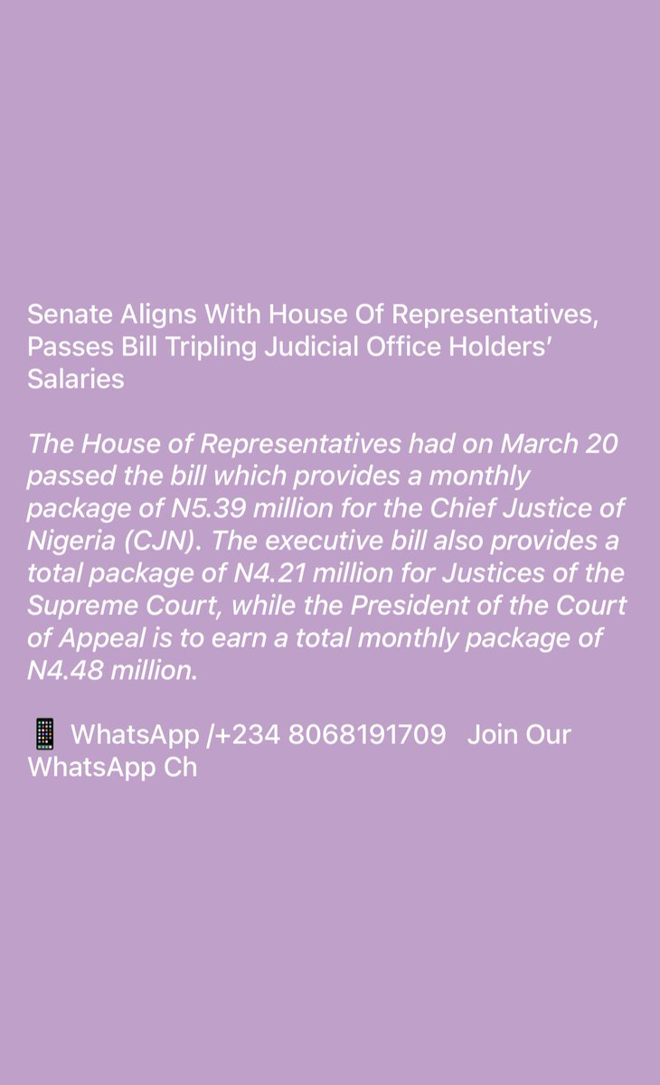 barcode2021's tweet photo. @renoomokri The national just passed in a law tripling the judicial office holders salary. https://t.co/Y5DwqIHOG4