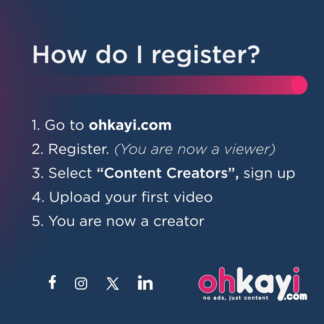Say goodbye to ads and algorithms. Watch what you want, when you want, and get paid for each view. 

Sign up: ohkayi.com Watch, sell, and earn.

#Fairness #Empowerment #Creativity #Ohkayi #ContentCreators #CreatorEmpowerment #ContentMonetisation