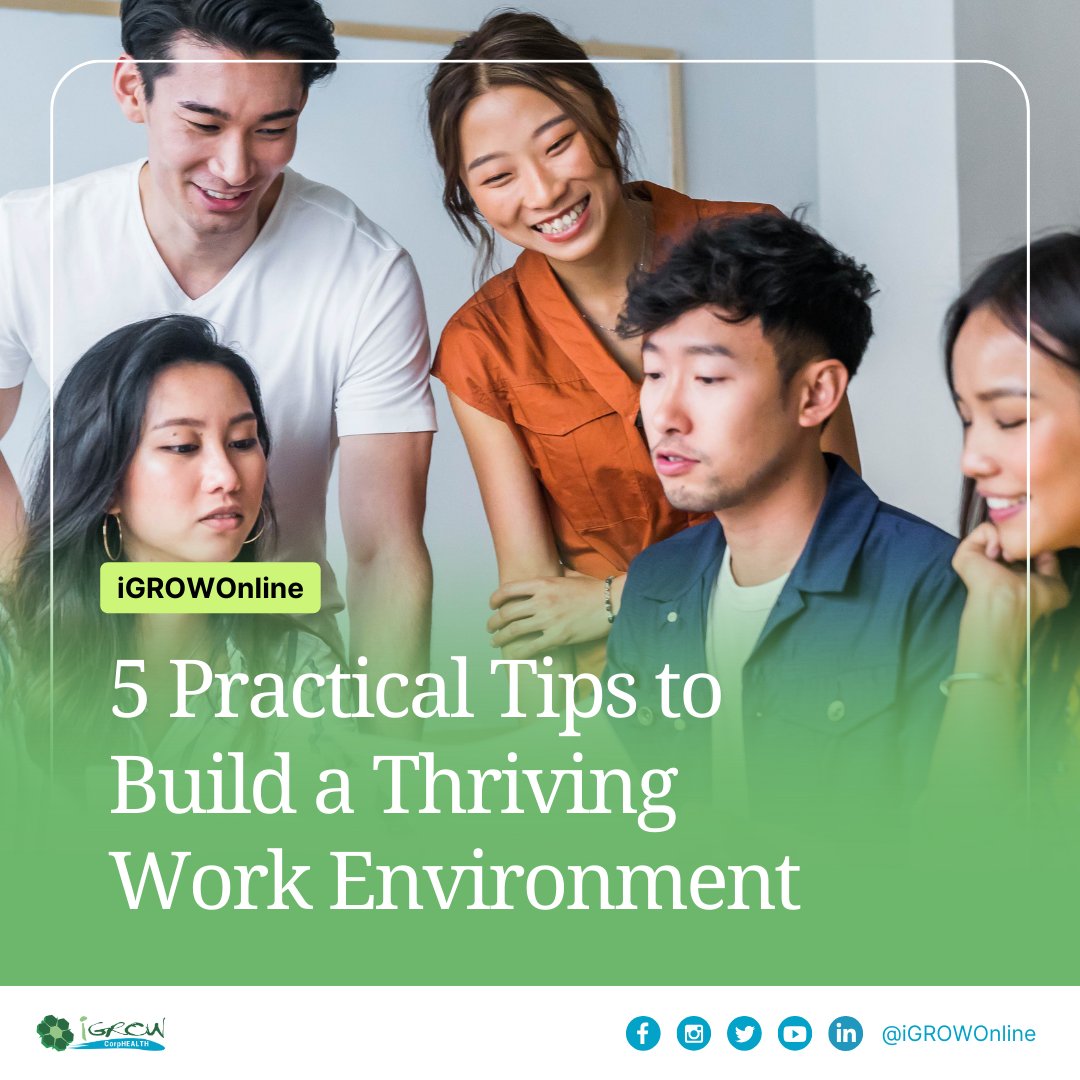 iGROWOnline's tweet photo. 🌟 Elevate your workplace culture this Employee Wellbeing Month with our top tips! 🌟

#EmployeeWellbeing #WorkplaceCulture #iGROWOnline https://t.co/AgyGTnGkw4