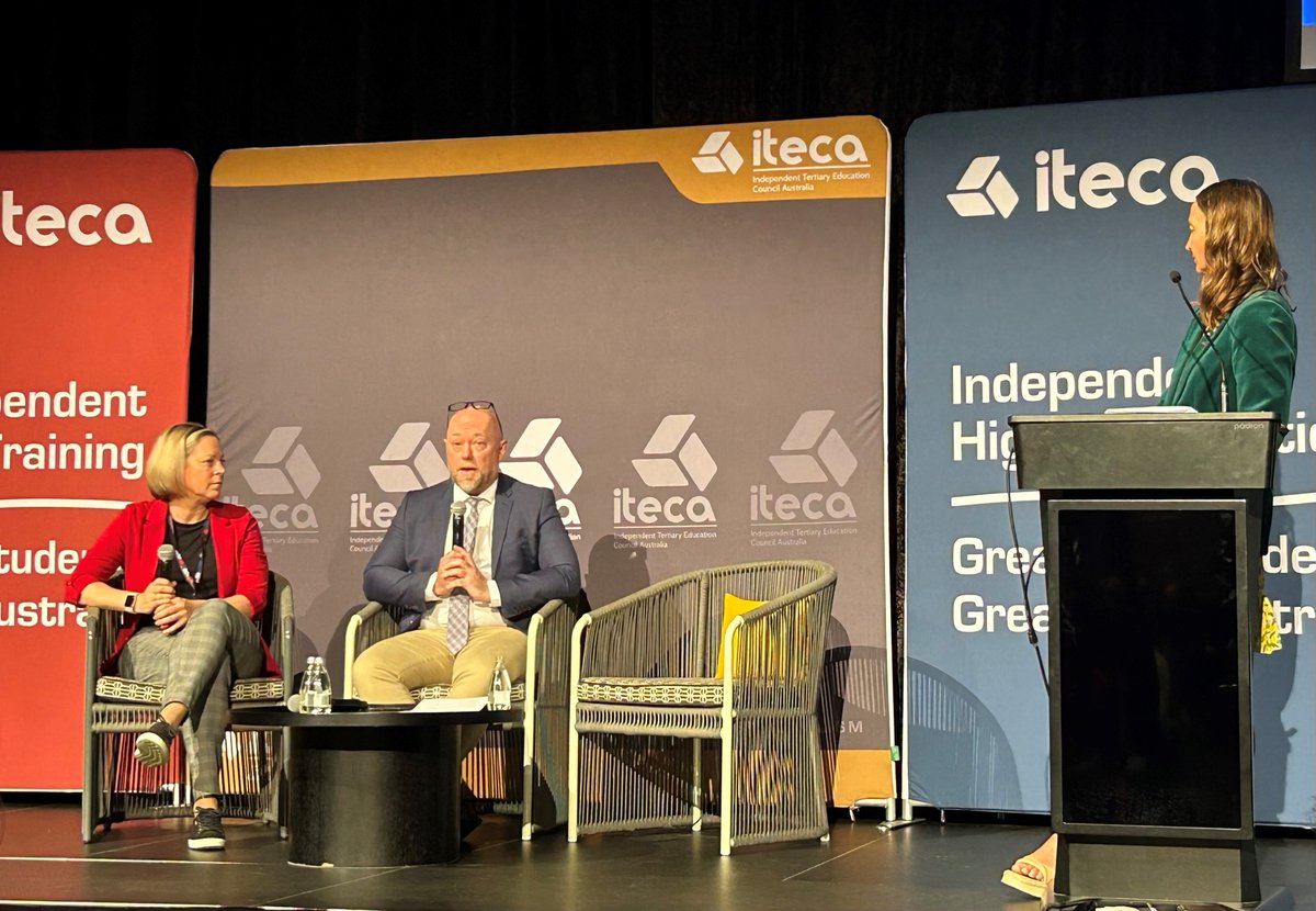 asqagovau's tweet photo. Today, our Director of Education and Services, Kai Rottmann, attended the ITECA24 Conference. He participated in a panel to discuss the rise of Artificial Intelligence (AI), the implications for regulators and the way to achieve exceptional outcomes for students.
#ASQA #VETsector https://t.co/1KjJwvCMoh