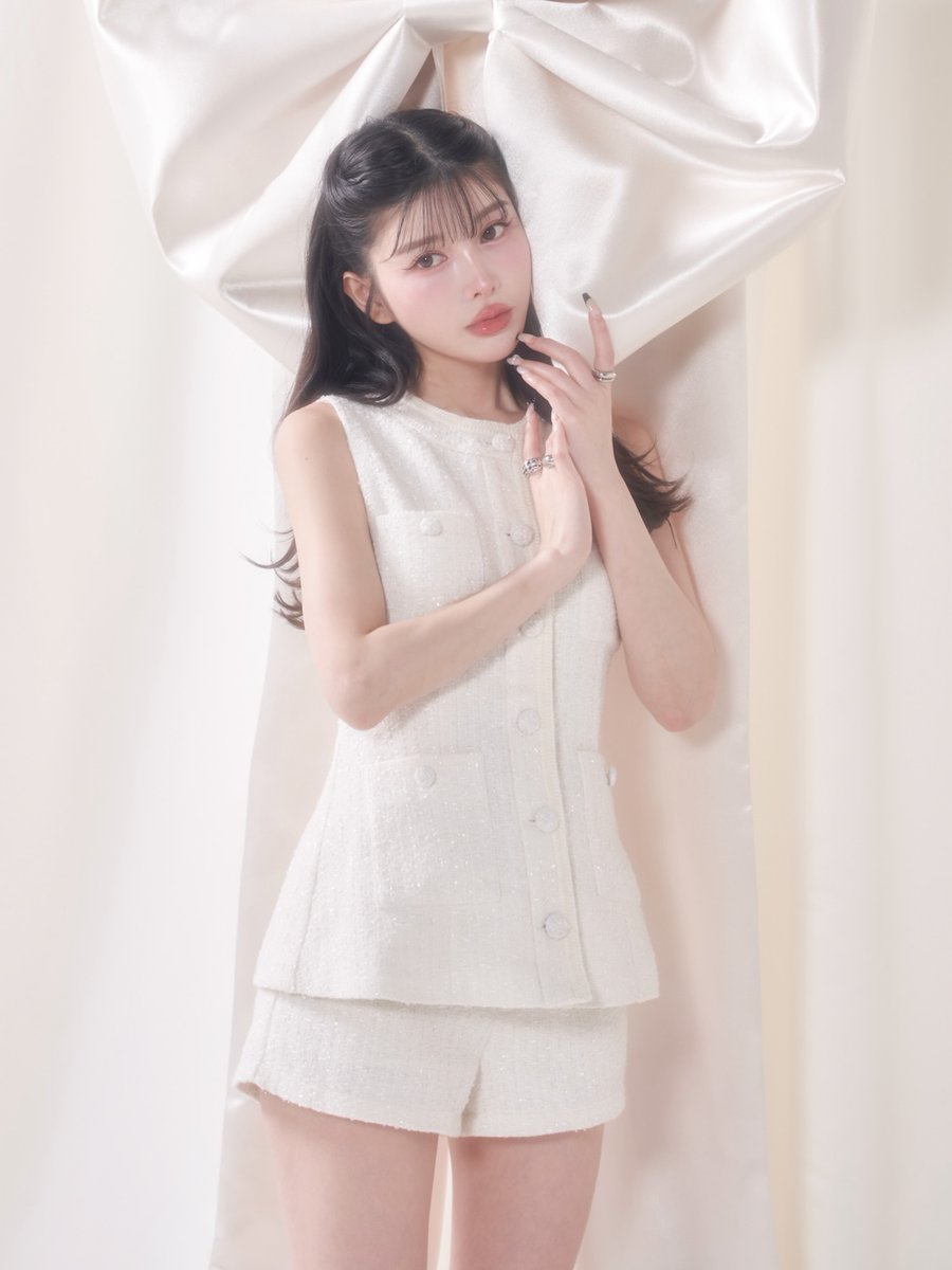 ダーリッチ Darich コンパクトフリンジツイードショートパンツ Darich パンツ コンパクトフリンジツイードショートパンツ