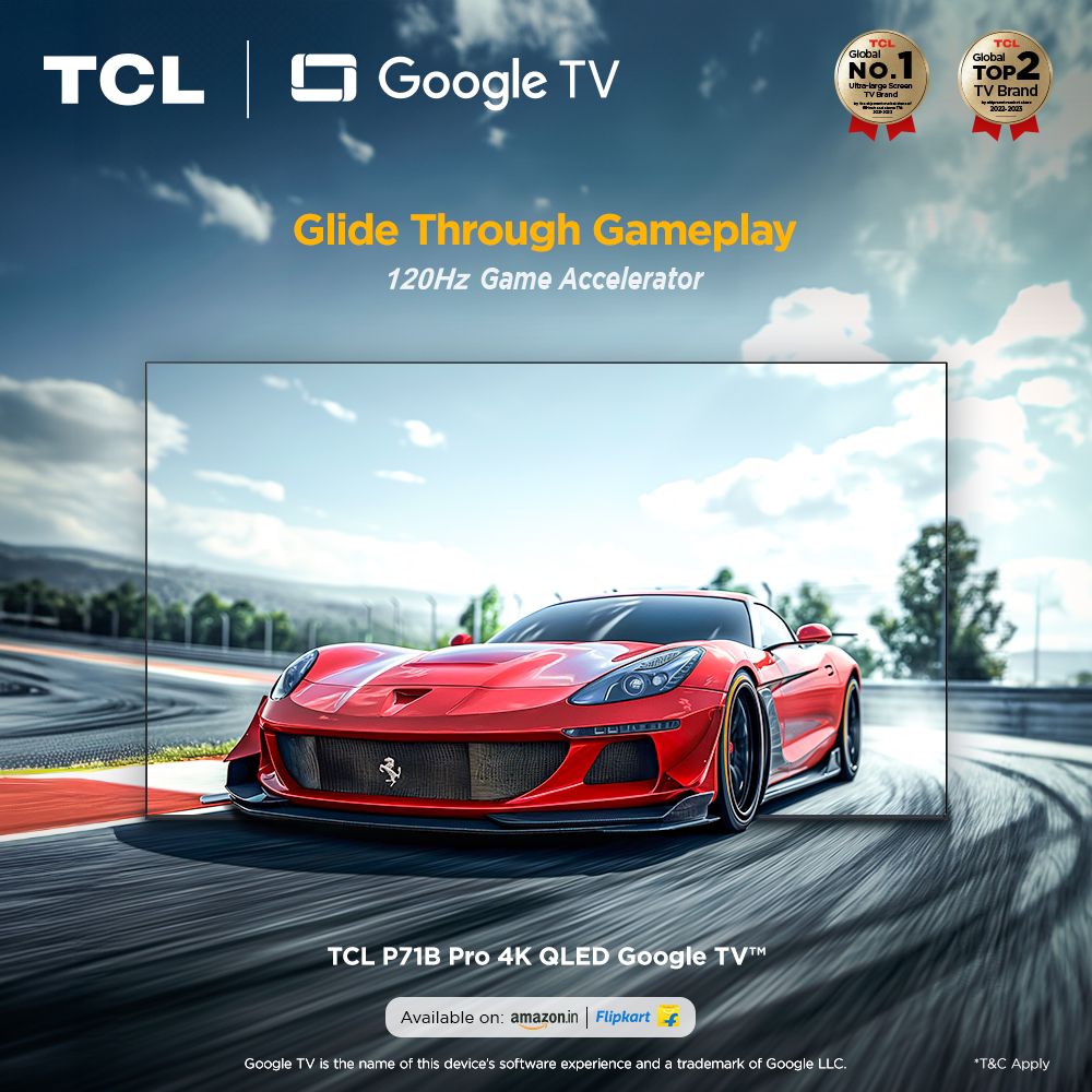 tcl_india's tweet photo. Glide Through Gameplay with the TCL P71B Pro 4K QLED TV. Featuring a 120Hz Game Accelerator for ultra-smooth visuals and fast response times. Elevate your gaming experience effortlessly!"
Know more: https://t.co/597RfHcnzU
#TCL #Inspiregreatness #gameaccelerator https://t.co/ImO4ETmbzQ