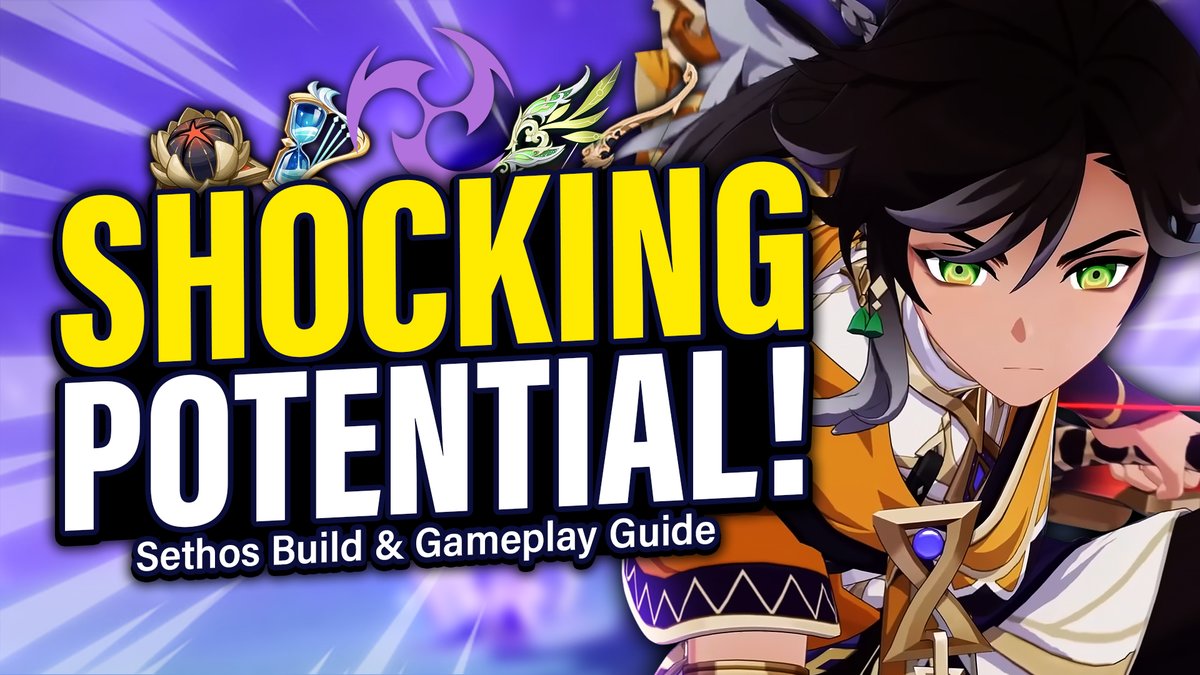 SevyPlays's tweet photo. NEW VID! SETHOS GUIDE! How he works, best artifact and weapon builds, teams, gameplay tips, and more :D #GenshinImpact #Sethos 

Click to pet the fluffy boi 😌⬇️ https://t.co/0gOt8shRJV