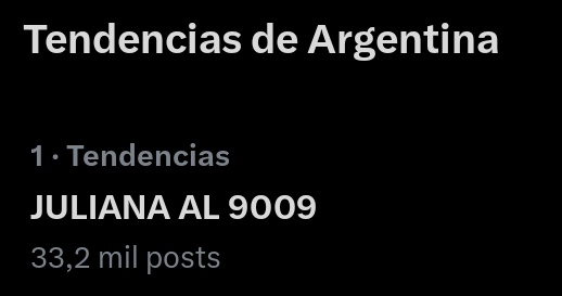 aarontsuarez's tweet photo. JULIANA AL 9009 es tendencia número UNO en Argentina

#GranHermano https://t.co/Xw234Ynbip
