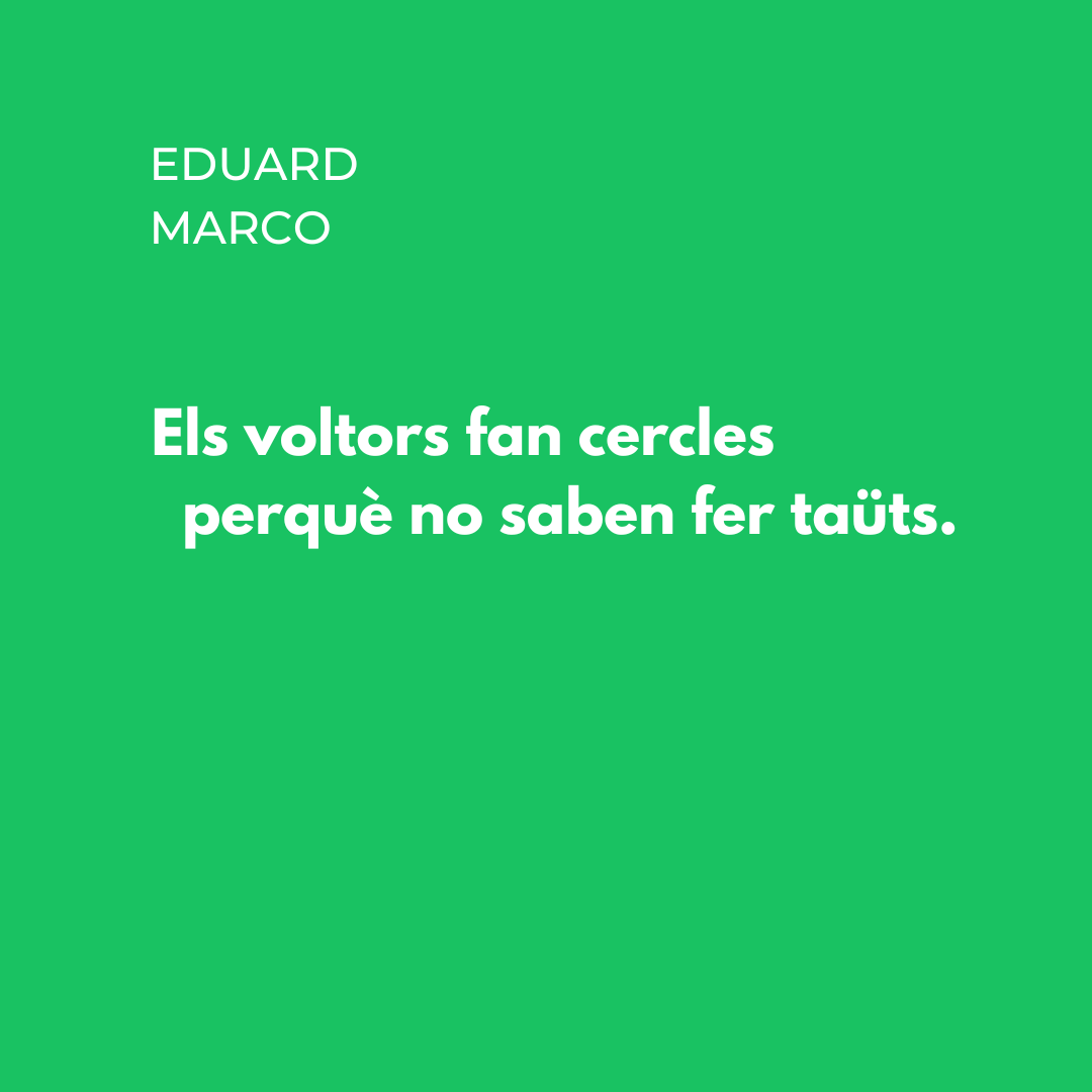 De Cita prèvia, d'Eduard Marco. El llibre és del 2023 i el va publicar <a href="/edbuc/">ed</a> amb un pròleg sonor i un epíleg escrit d'Òscar Briz.

#poesia #poesiaencatala #poesiaencatalà #poesiacatalana #poetesvalencians #poesiaenvalencià #eduardmarco
