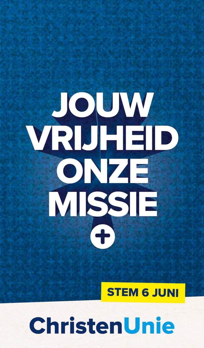Stem vandaag ChristenUnie. Voor een christelijk geluid in Europa en voor vrijheid, voor jou en de ander!

#CUinEU #Jouwvrijheidonzemissie #Iederestemtelt
