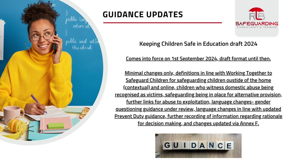 Some minimal updates for Keeping Children Safe In Education 2024 this year but are definitely worth embedding further with colleagues and across your organisation if it applies 🔻🔻🔻
#education #Safeguarding #safeguardingchildren #schools #colleges #guidance #dfe