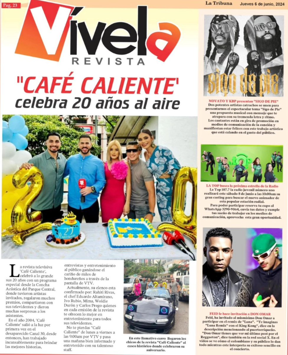 🔶️ Busca tu <a href="/revistavivelahn/">revistavivela</a> este jueves en diario La Tribuna en su edición impresa y digital PDF y entérate de lo mejor del mundo del espectáculo. 📱📰🗞💻