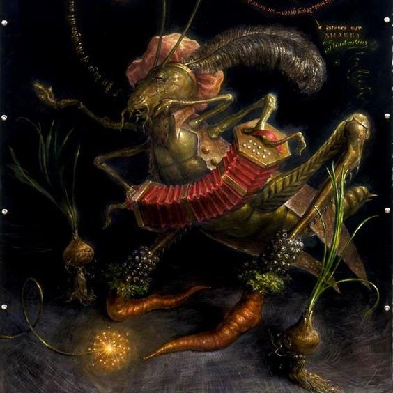 Peto23Rock's tweet photo. Troubador by Thomas Woodruff
#fantasyart #humanization #CricketNation #musicvibes https://t.co/mC3efR8PI9