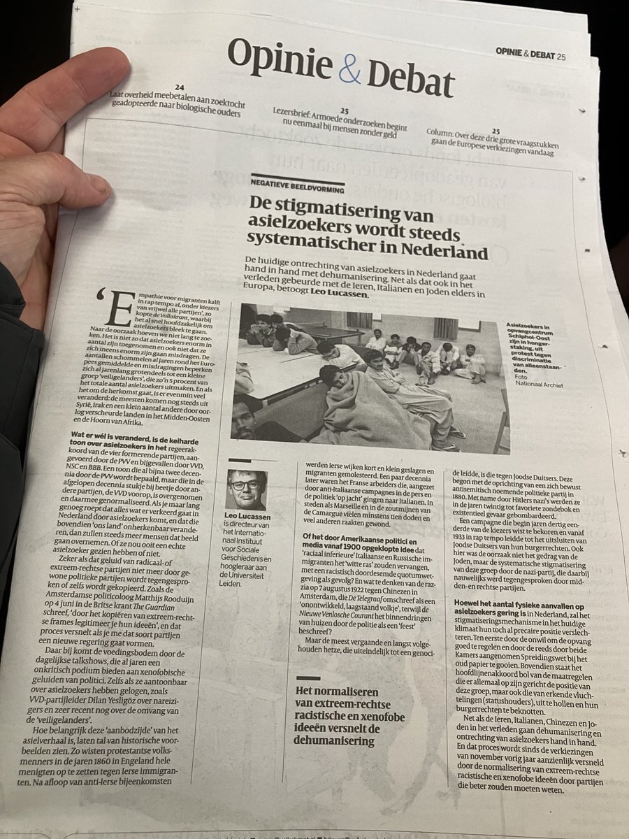 Het normaliseren van extreem-rechtse racistische en xenofobe ideeën versnelt de dehumanisering van asielzoekers. 

Mijn opiniestuk vandaag in De Volkskrant
