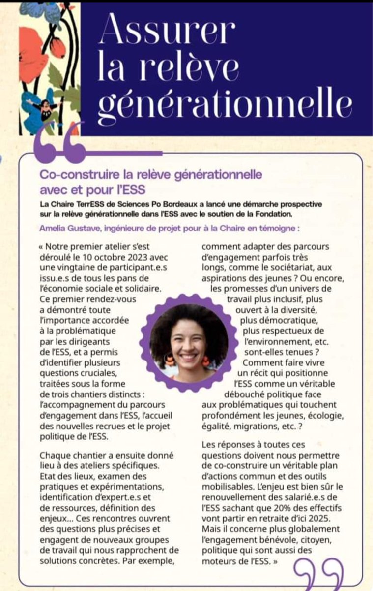 [#Ess - Relève] In Rapport <a href="/Fondation_CC/">Fondation Crédit Coopératif</a> 2023, "Co-construire la relève générationnelle avec et pour l'#Ess" by A.#Gustave, <a href="/CTerress/">Chaire TerrESS</a> <a href="/ScPoBx/">Sciences Po Bordeaux</a> cc <a href="/tduverger/">Timothée Duverger</a> <a href="/jsaddierESS/">Jerome Saddier</a> <a href="/ESS_France/">ESS France</a> ⤵️
