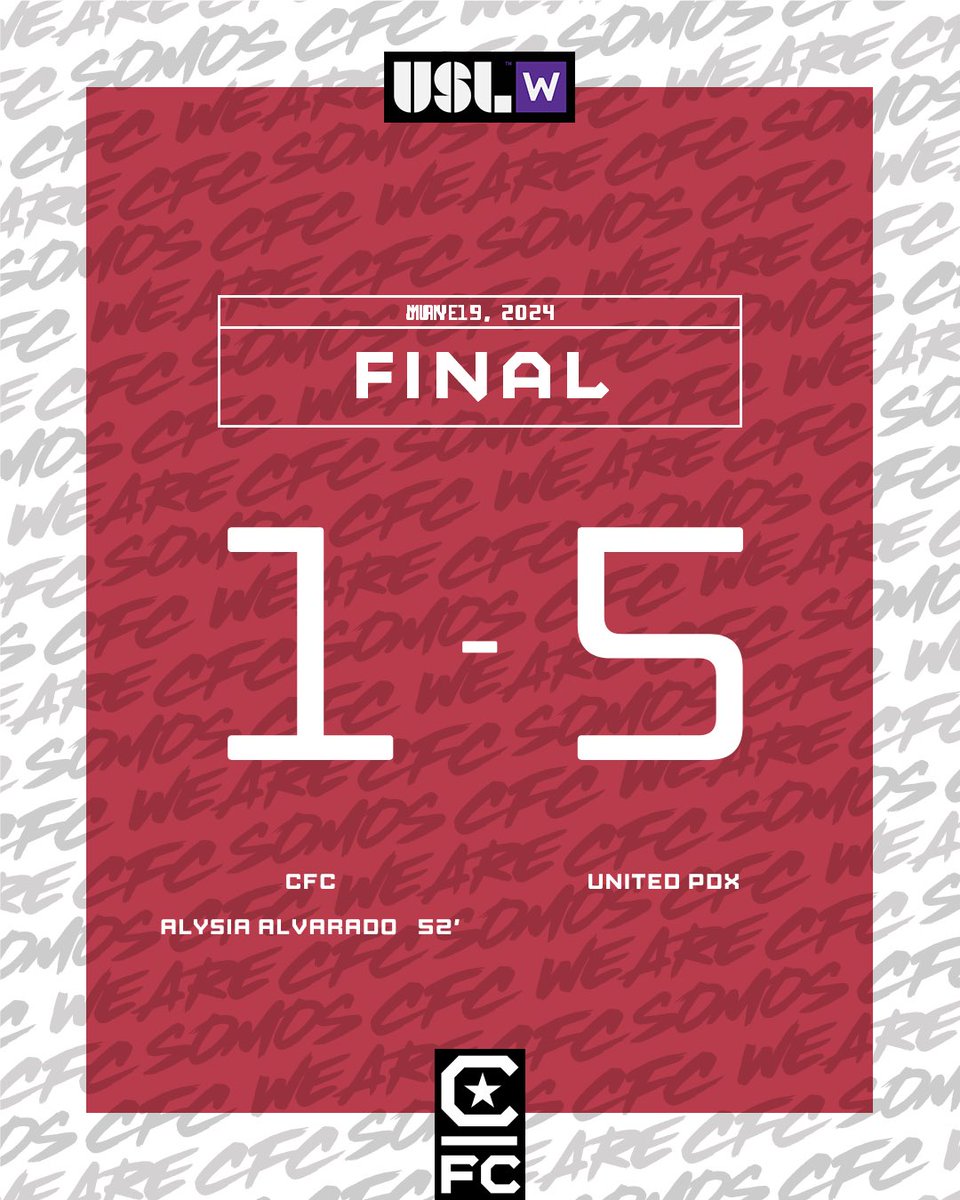 Final in PDX.

#PlayforHer #cfcatletica #somoscfc