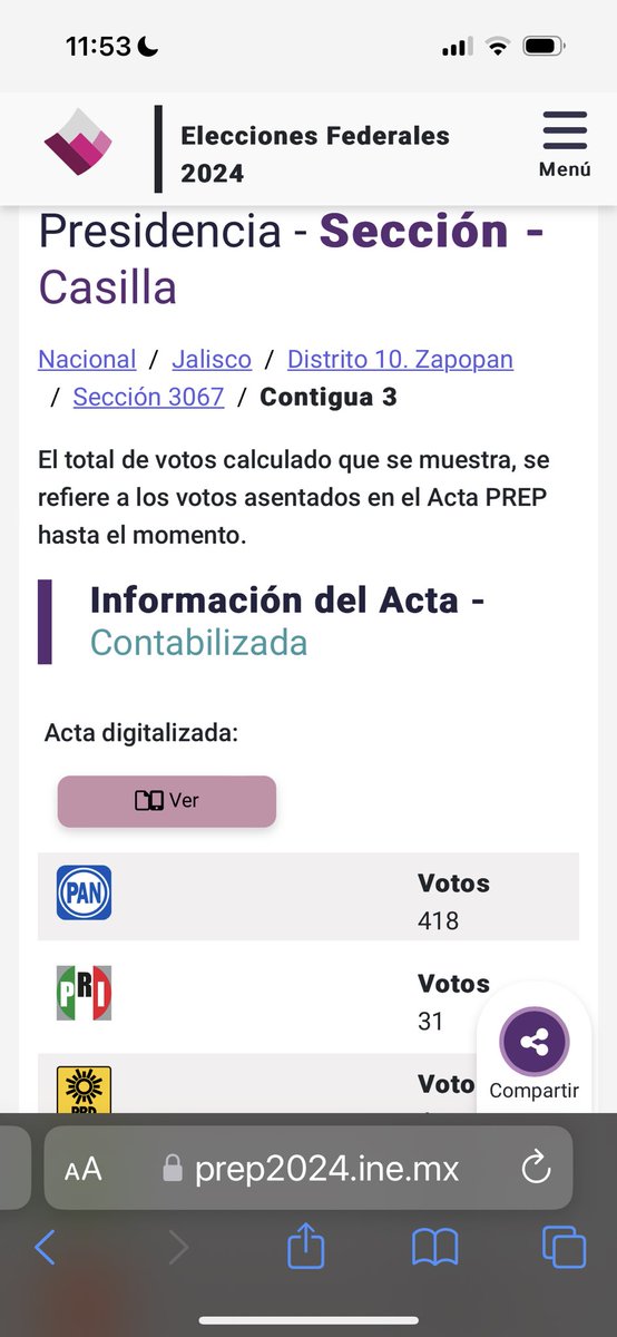 lasantanina's tweet photo. @Frankieduxxx @INEMexico Te refieres a esta acta, que por error ciudadano puso en numero 118 y en letra cuatrocientos dieciocho, pero el acta en el prep coincide con el número escrito 418 https://t.co/kgfChyBolr