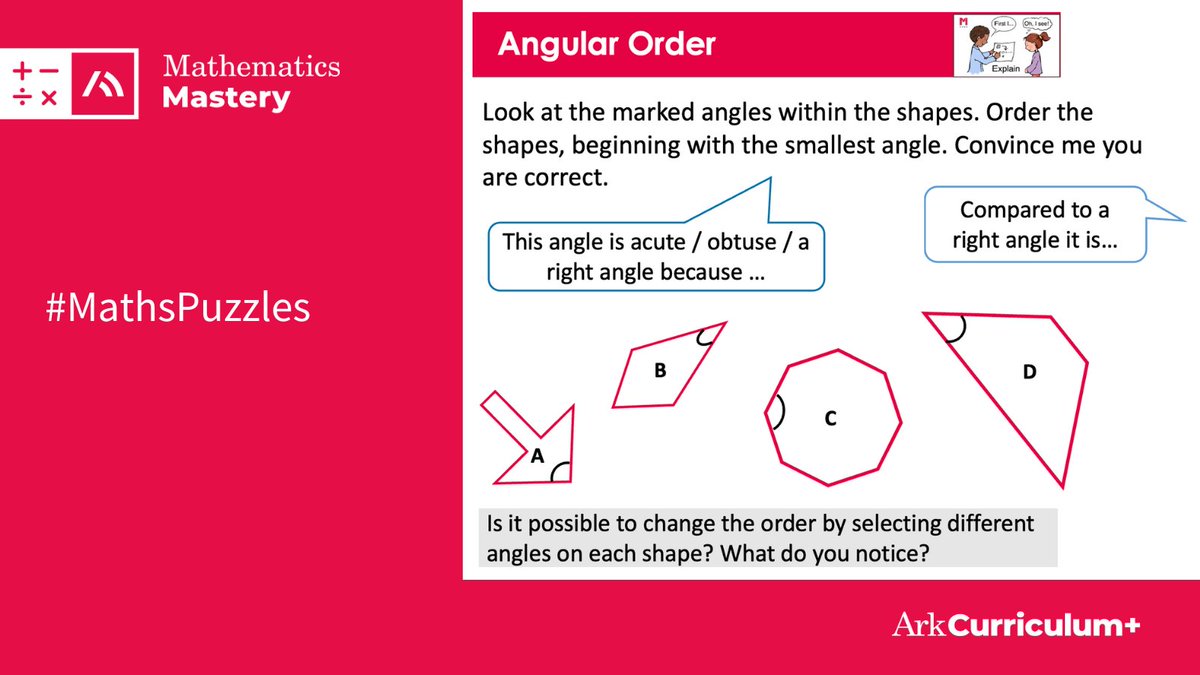 With fun Mathematics Mastery Primary activities like this, your LKS2 maths pupils will be shaping up nicely very quickly!

Not a partner? Find out what new angles YOU could take in your maths delivery with a free preview of our programme: ow.ly/6hMw50S4kHz 

#primarymaths