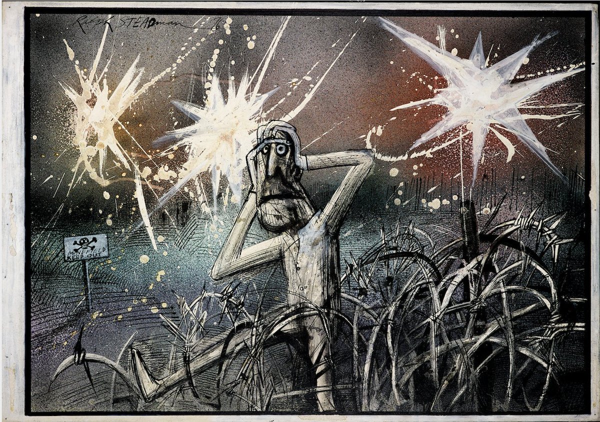 Never forget the horrors of war, have we learned nothing from history? Stop the madness.

#DDay  #RalphSteadman #Illustration