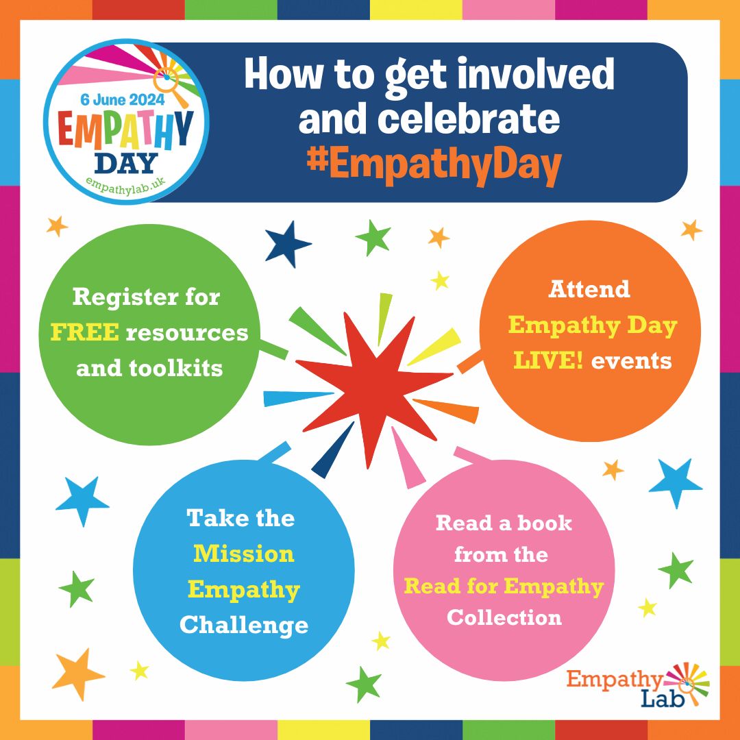 Today’s the day to celebrate empathy's power to change the world! 🌍💫

The Empathy Day LIVE! events start at 7.30am with a nationwide assembly from @michaelrosenyes on Youtube, X, Instagram and our website - @empathylabuk

Please tag us in your photos/posts and use #EmpathyDay