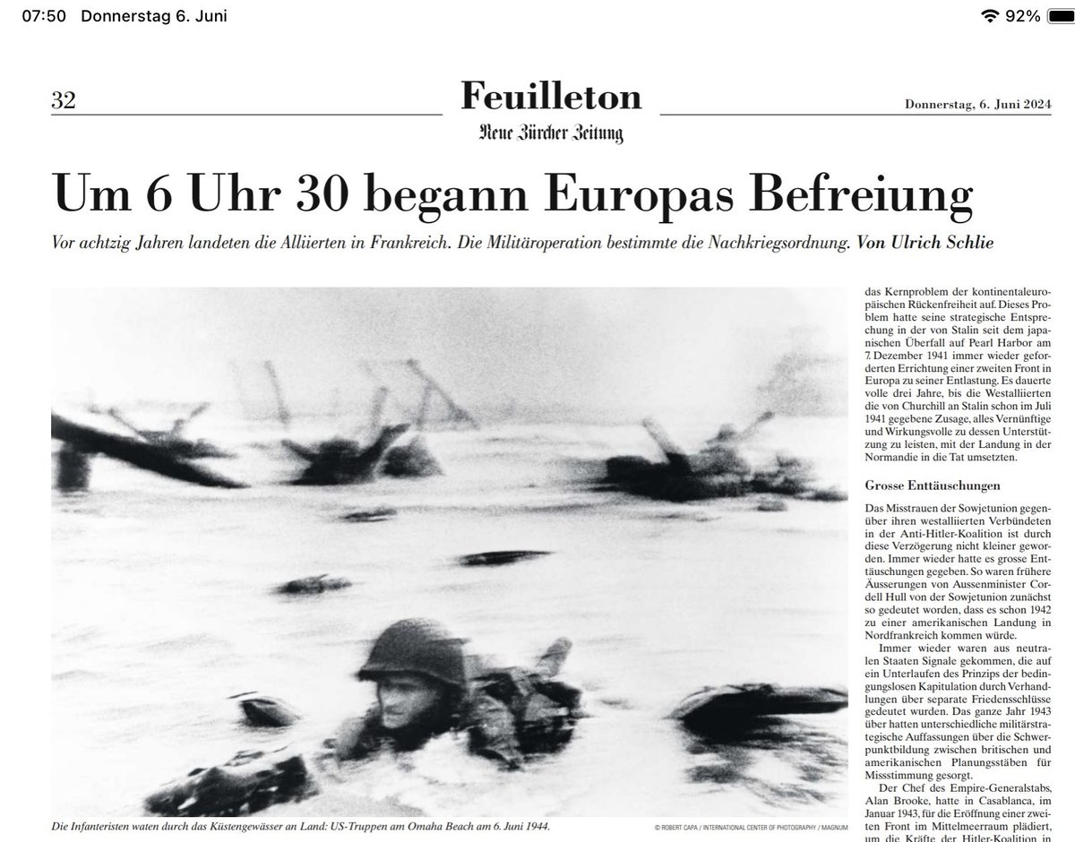 #Dday, 6. Juni 1944: ein Datum, an das sich auch die dem notorischen #Antiamerikanismus Verfallenen gelegentlich erinnern sollten.