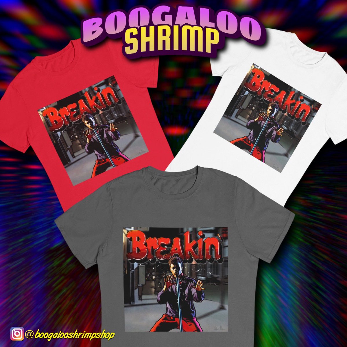 shrimp_shop's tweet photo. Boogaloo Shrimp Dance Wear, retro gear for dance competitions, festivals and just jammin with friends!! 
🧹👟👟
https://t.co/ry8BThTzxL 

#dancer #dancewear #dancechallenge #danceworld #dancemoves #breakdancer #bodypopper #ladance #hiphopdancer #dancetees #dancestudio https://t.co/OmQbozgMuv