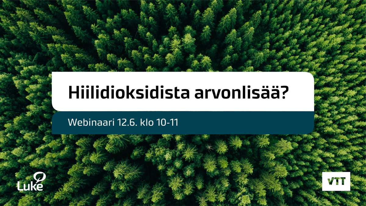 Olemme tarkastelleet bioperäisen hiilidioksidin ja hiilidioksiditalouden mahdollisuuksia ja kansantaloudellisia vaikutuksia yhdessä <a href="/VTTFinland/">VTT</a>:in kanssa. Julkaisemme tulokset 12.6. webinaarissa. Tervetuloa kuulolle!

Ohjelma &amp; ilmoittautuminen täällä: lyyti.fi/reg/Hiilidioks…