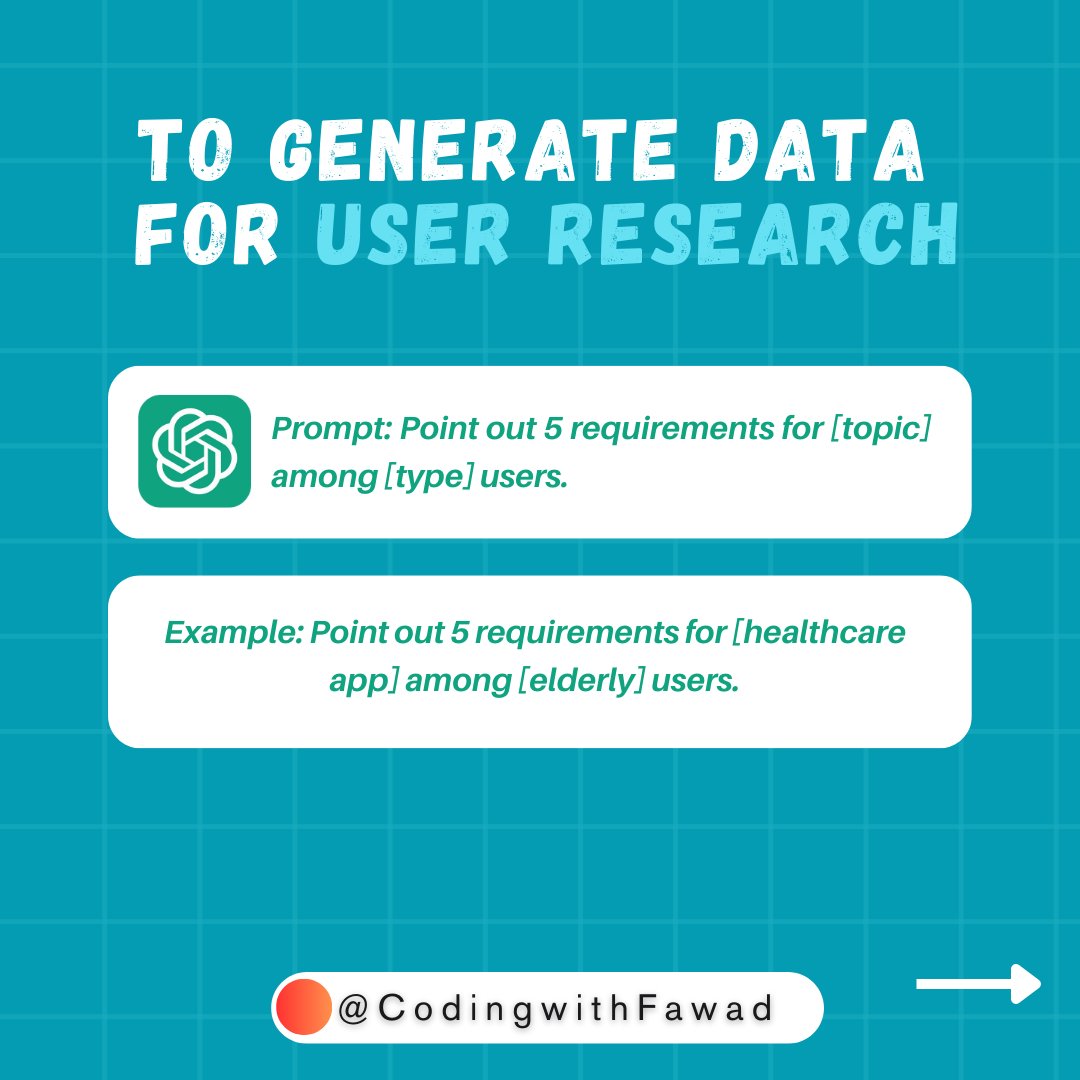 CodingwithFawad's tweet image. To Generate Data For User Research
#uiuxservice #uiux #ui #uidesign #appdesign #websitedesign