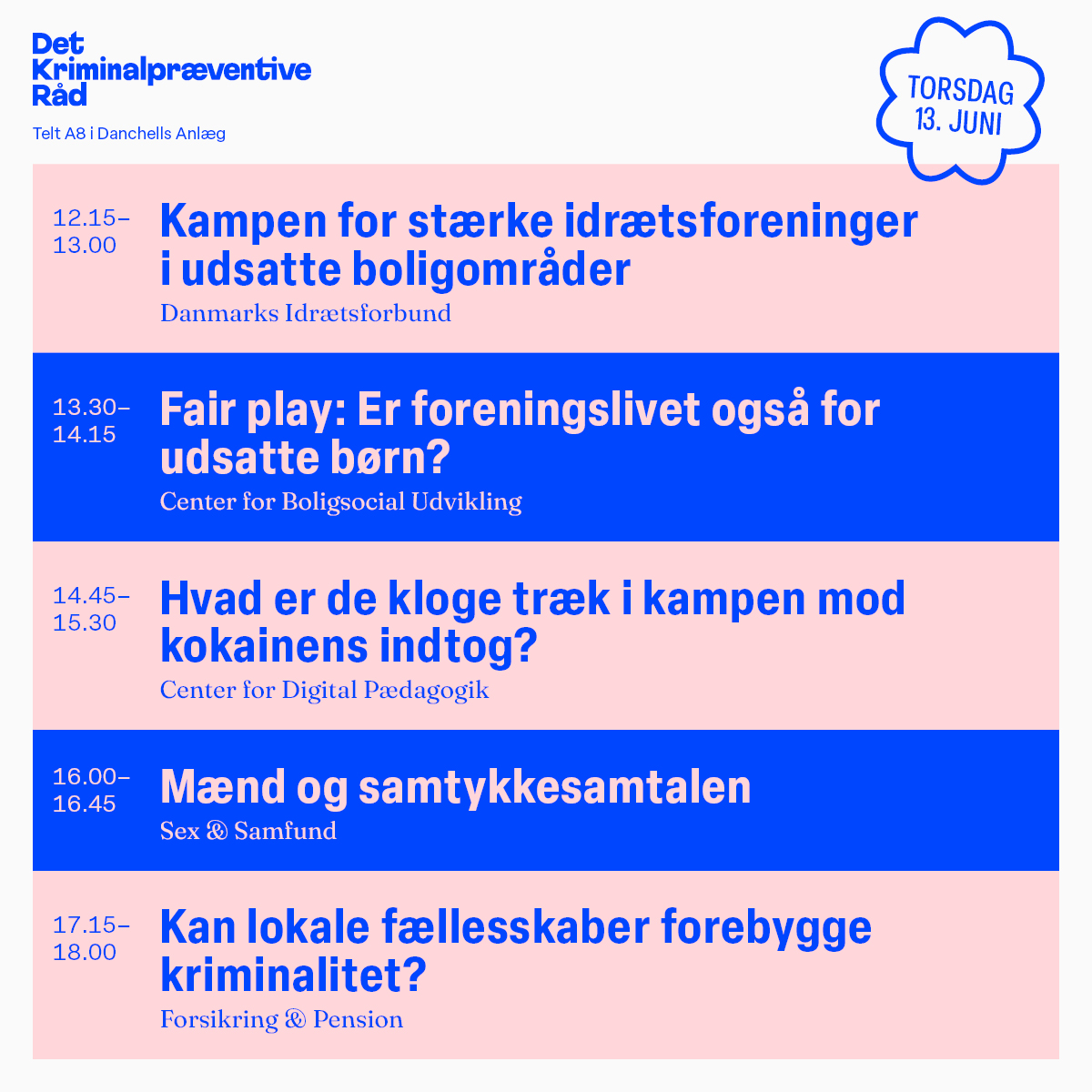 krimforebyg's tweet photo. Vi glæder os til at se jer til Folkemøde i næste uge ☀

I DKR's telt kan du finde debatter, som giver forskellige perspektiver på, hvordan vi kan forebygge kriminalitet og skabe mere tryghed. Find programmet her: https://t.co/1iysH5NIvD

Vi ses i telt A8, Danchells anlæg!