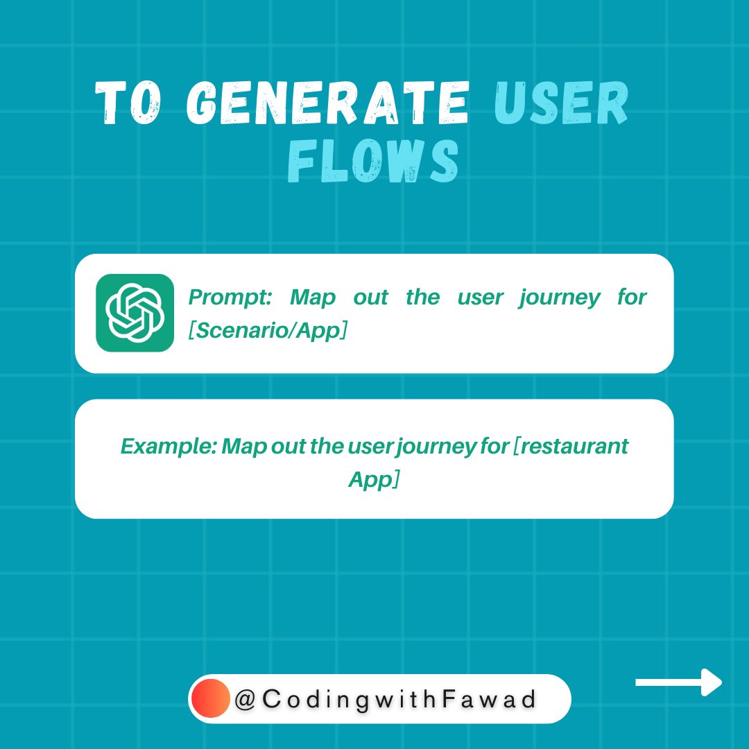 CodingwithFawad's tweet image. To Generate User Flows
#uiuxservice #uiux #ui #uidesign #appdesign #websitedesign
