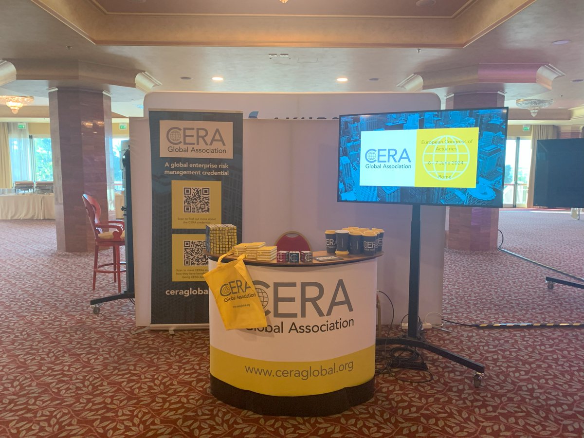 CeraGlobal's tweet photo. Delighted to be supporting the ECA 2024 in #Rome.

Come and talk to us to find out how the CERA credential can give you the knowledge and enhance your skillset, in order to advance your career.

@InfoAAE  #actuaries #erm #conference https://t.co/E6oQQyz6h6