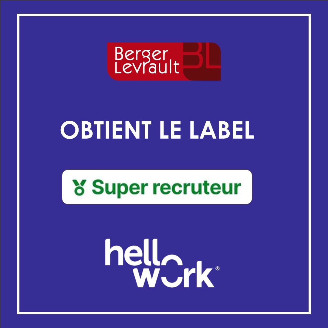 bergerlevrault's tweet photo. Berger-Levrault décroche le label de Super Recruteur par @hellowork🎉 | Cette certification témoigne de la transparence et de l'excellence de Berger-Levrault dans sa politique de recrutement 👉 https://t.co/kcsVn7XtLf
#WeAreBergerLevrault #RH #HelloWork #Recrutement #Talents https://t.co/sfNAP5WG1y